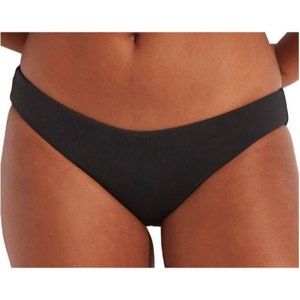 Seafolly Australia Hipster Bikini Bottoms Size 10 Black - Recycled Fibers - 4047